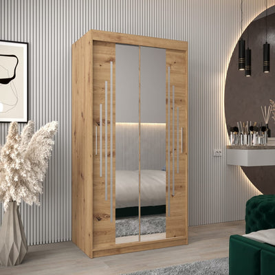 York I Sliding Door Wardrobe 100cm