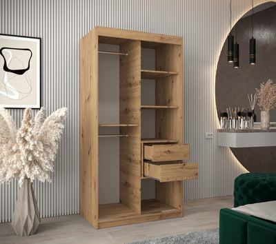 Uppsala V2 Sliding Door Wardrobe 100cm