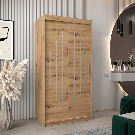 York Sliding Door Wardrobe 100cm