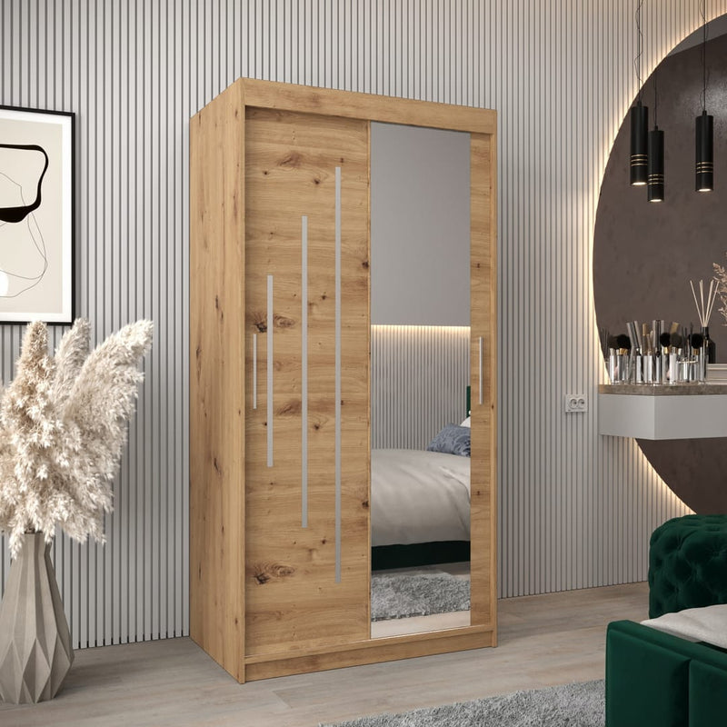 York II Sliding Door Wardrobe 100cm