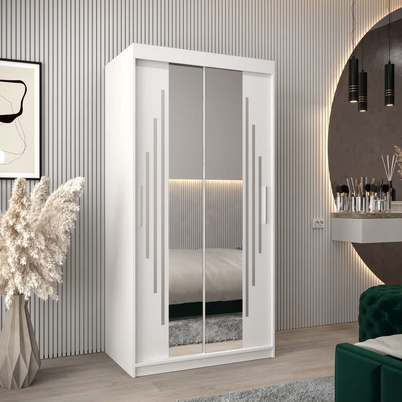 York I Sliding Door Wardrobe 100cm
