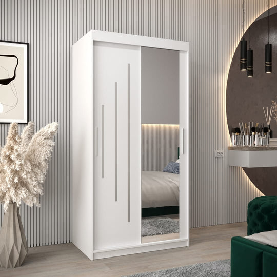 York II Sliding Door Wardrobe 100cm