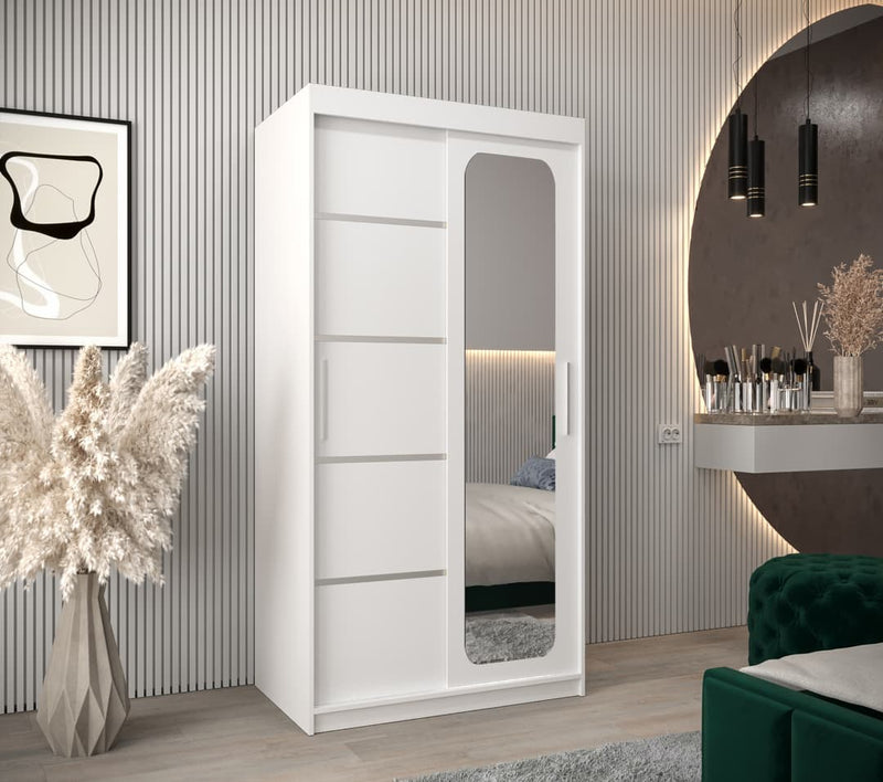 Uppsala V2 Sliding Door Wardrobe 100cm