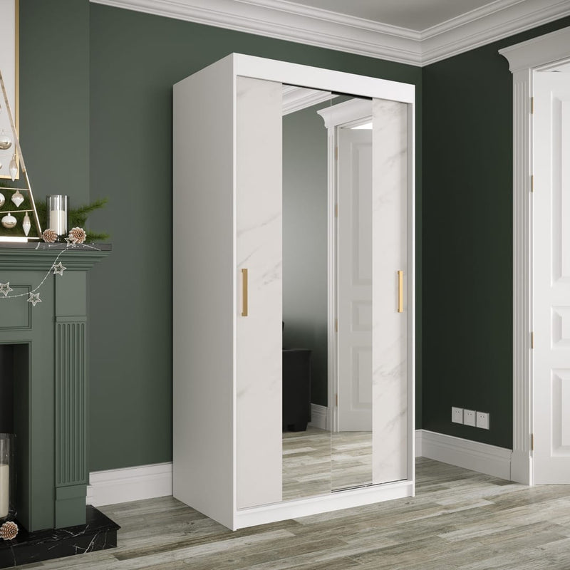 Geneva T1 Sliding Door Wardrobe 100cm