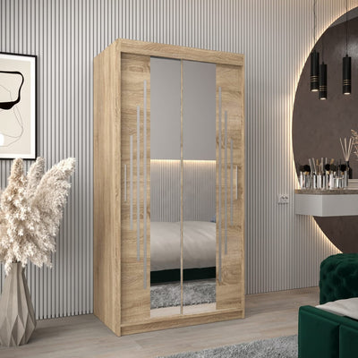 York I Sliding Door Wardrobe 100cm