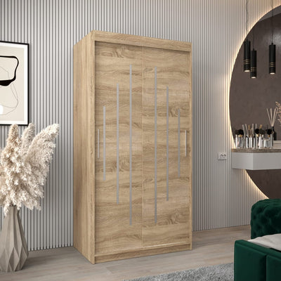 York Sliding Door Wardrobe 100cm
