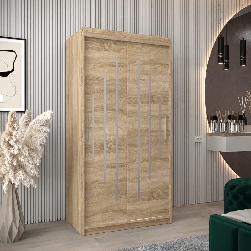 York Sliding Door Wardrobe 100cm