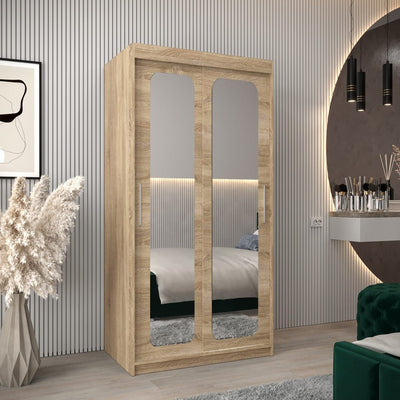 Uppsala T3 Sliding Door Wardrobe 100cm