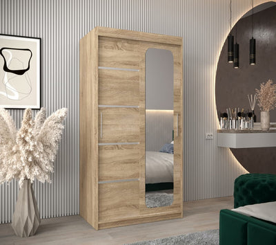 Uppsala V2 Sliding Door Wardrobe 100cm