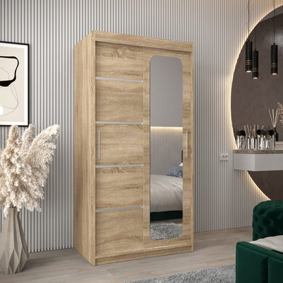 Uppsala V2 Sliding Door Wardrobe 100cm