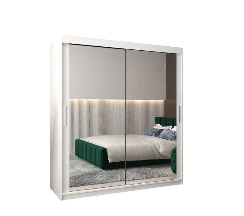 Tokyo III Sliding Door Wardrobe 180cm [White] - White Background