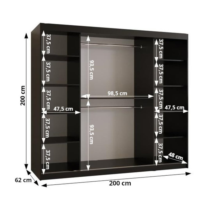 Larvik II Sliding Door Wardrobe 200cm