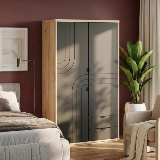 Auriquet Hinged Door Wardrobe 115cm