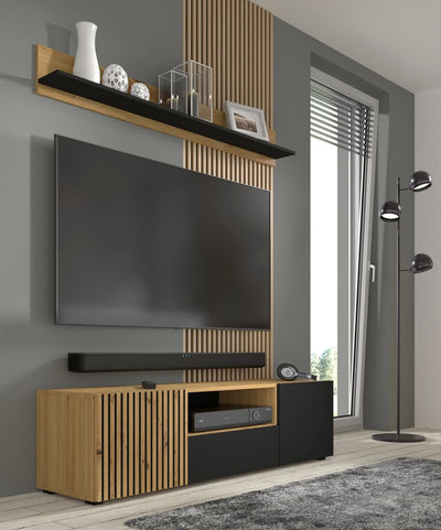 Auris TV Cabinet 150cm [Oak] - Lifestyle Image