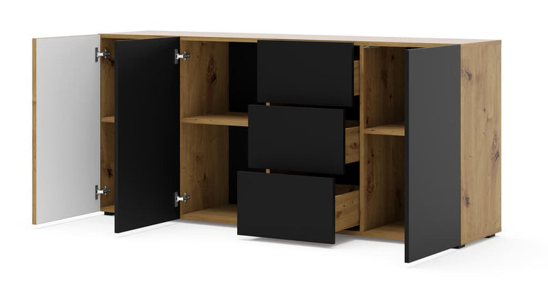 Auris Sideboard Cabinet 180cm [Drawers] [Oak] - Interior Image