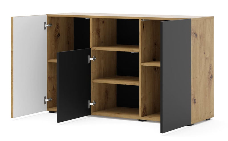 Auris Sideboard Cabinet 135cm [Oak] - Interior Image