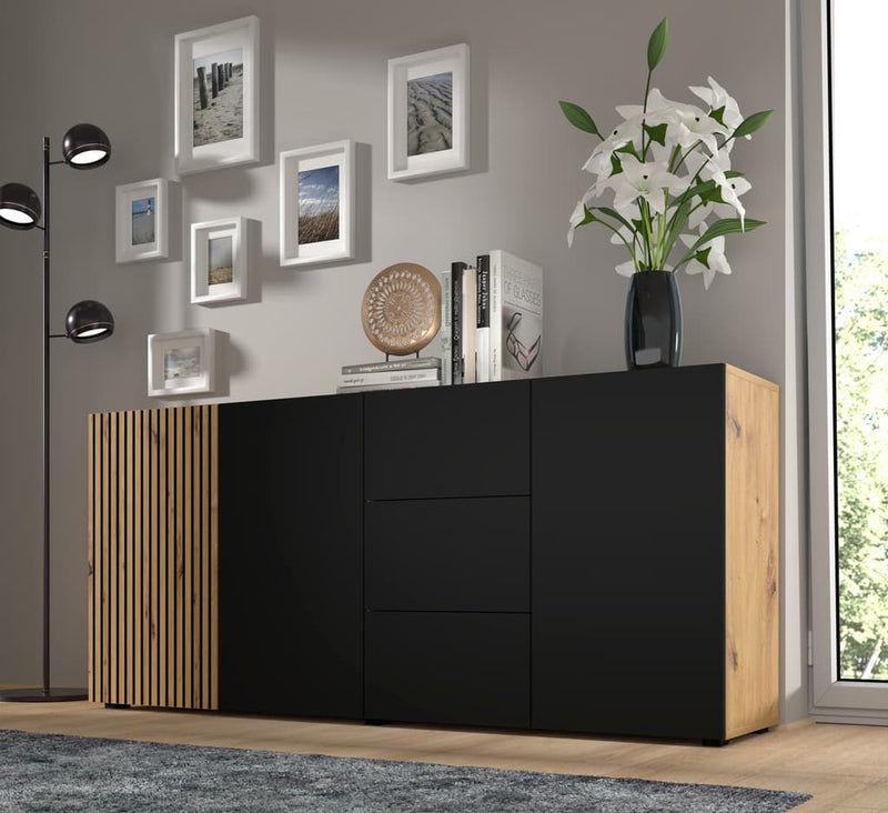 Auris Sideboard Cabinet 180cm [Drawers] [Oak] - Lifestyle Image