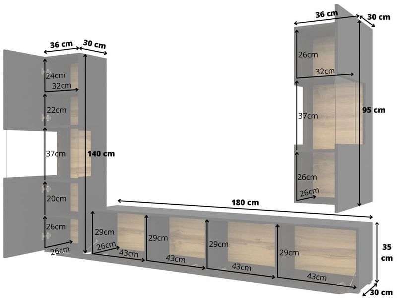 Ava 10 Entertainment Unit For TVs Up To 58"