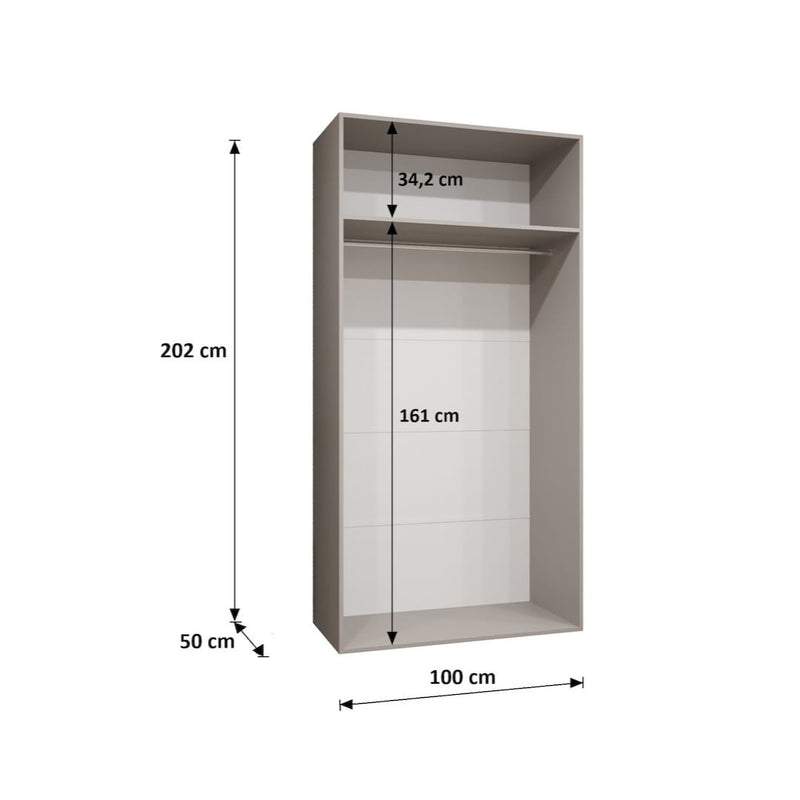 Alicante I Hinged Door Wardrobe 100cm