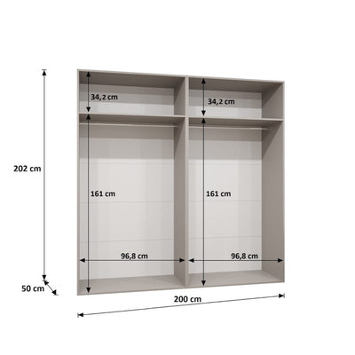 Alicante III Hinged Door Wardrobe 200cm
