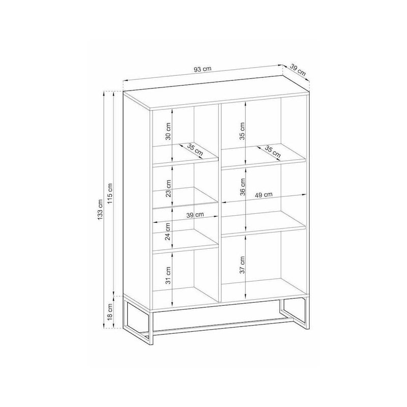 Amber Display Cabinet 93cm