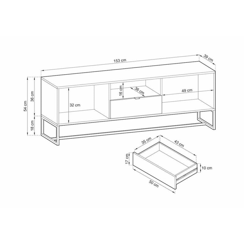 Amber TV Cabinet 153cm