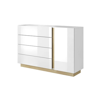 Arco Chest Of Drawers 139cm [White] - White Background