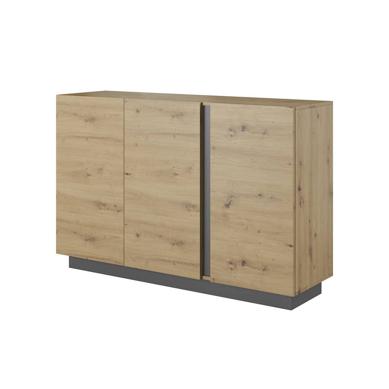 Arco Sideboard Cabinet 139cm [Oak Artisan] - White Background