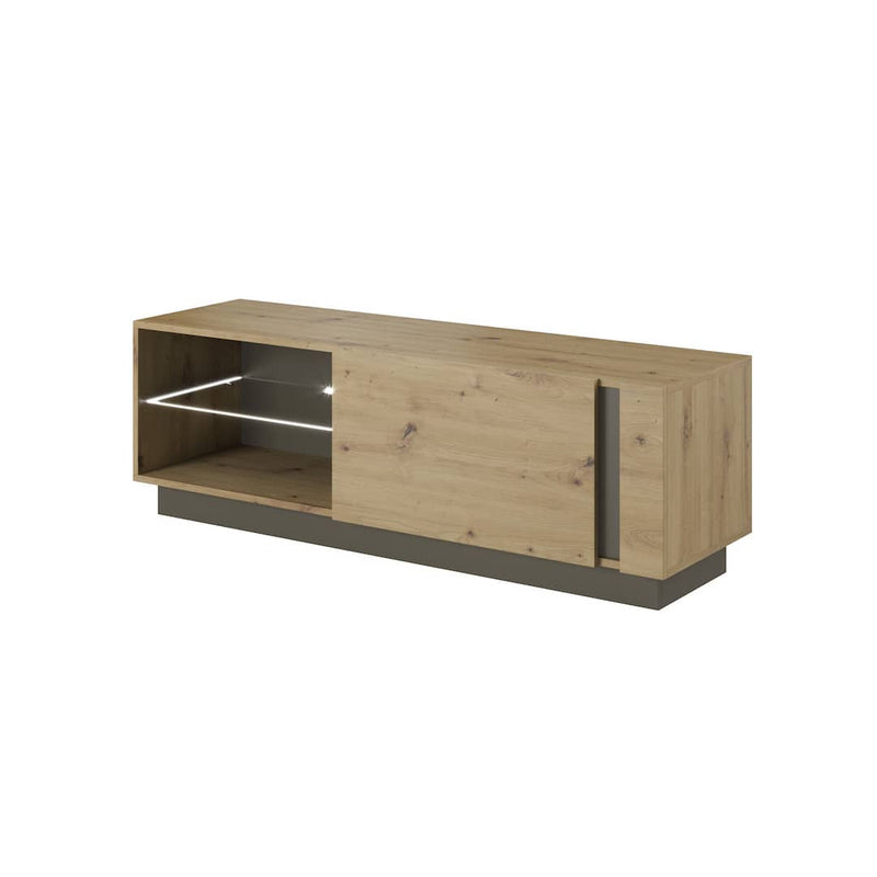 Arco TV Cabinet 138cm [Oak] - White Background