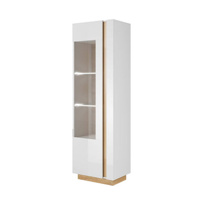 Arco Tall Display Cabinet 60cm [White] - White Background