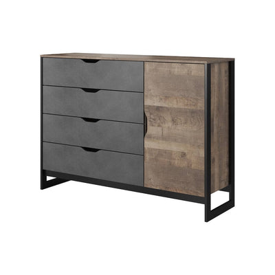 Arden Chest Of Drawers 138cm [Oak] - White Background