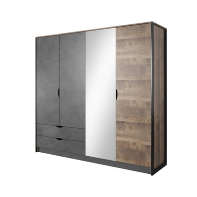 Arden Hinged Door Wardrobe 220cm [Oak] - White Background