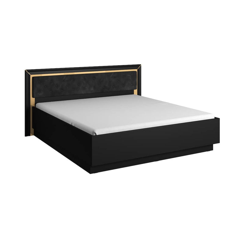 Arno Bed Frame [EU Super King] [Black] - White Background