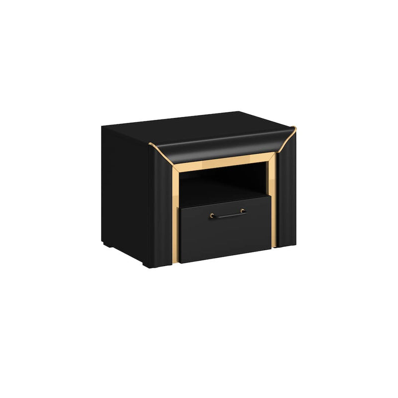 Arno Bedside Cabinet 60cm [Black] - White Background