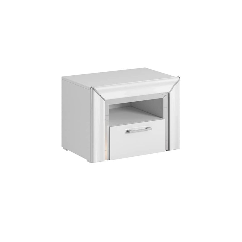 Arno Bedside Cabinet 60cm [White] - White Background