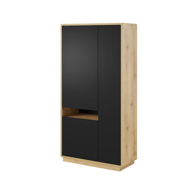 Aston 13 Tall Cabinet 92cm [Black] - White Background