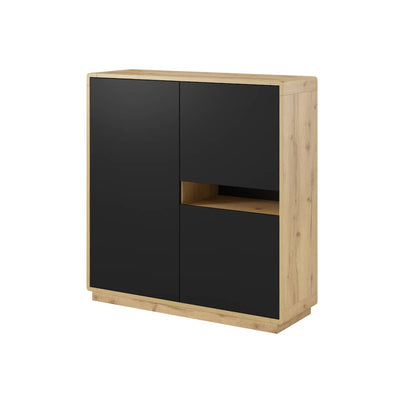 Aston 42 Sideboard Cabinet 121cm [Black] - White Background