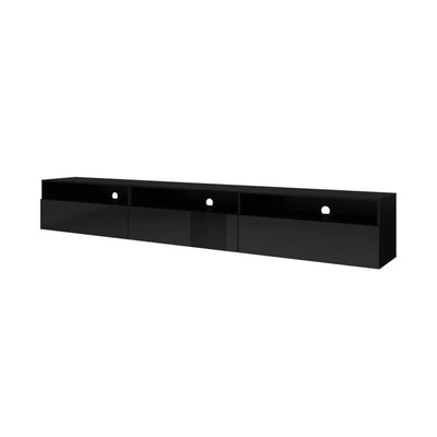 Athens 40 TV Cabinet 270cm [Black] - White Background 2