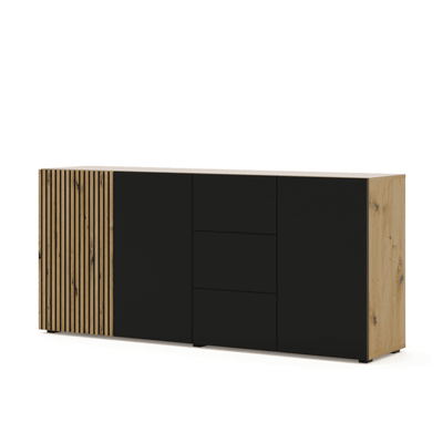 Auris Sideboard Cabinet 180cm [Drawers] [Oak] - White Background