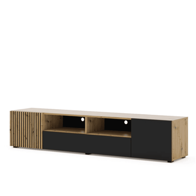 Auris TV Cabinet 200cm [Oak] - White Background