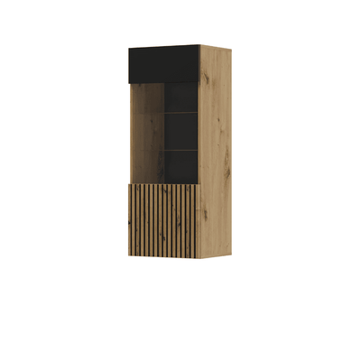 Auris Wall Hung Cabinet 45cm [Oak] - White Background 