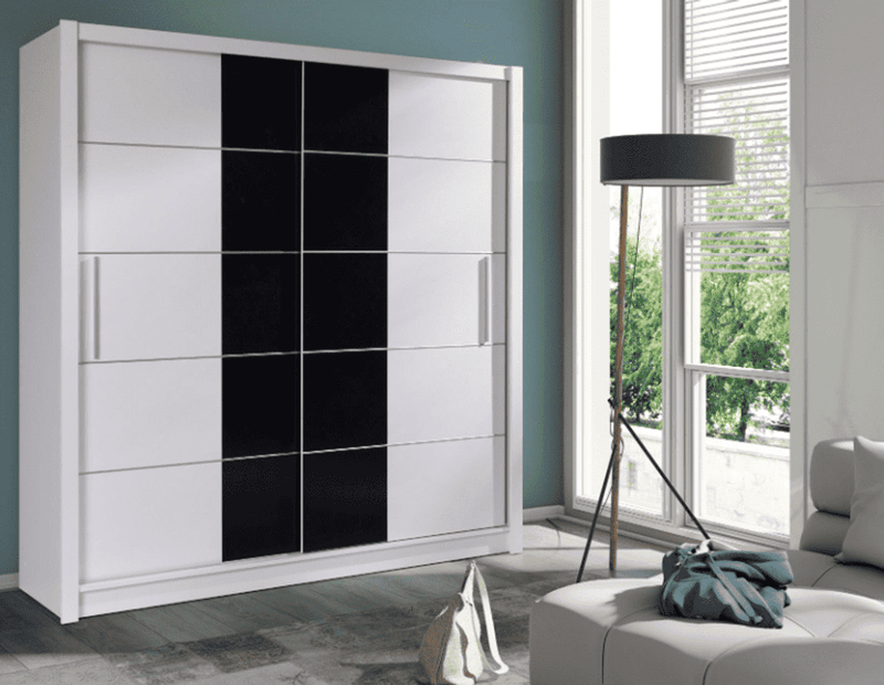 Bari XII Sliding Door Wardrobe 205cm [White] - Lifestyle Image