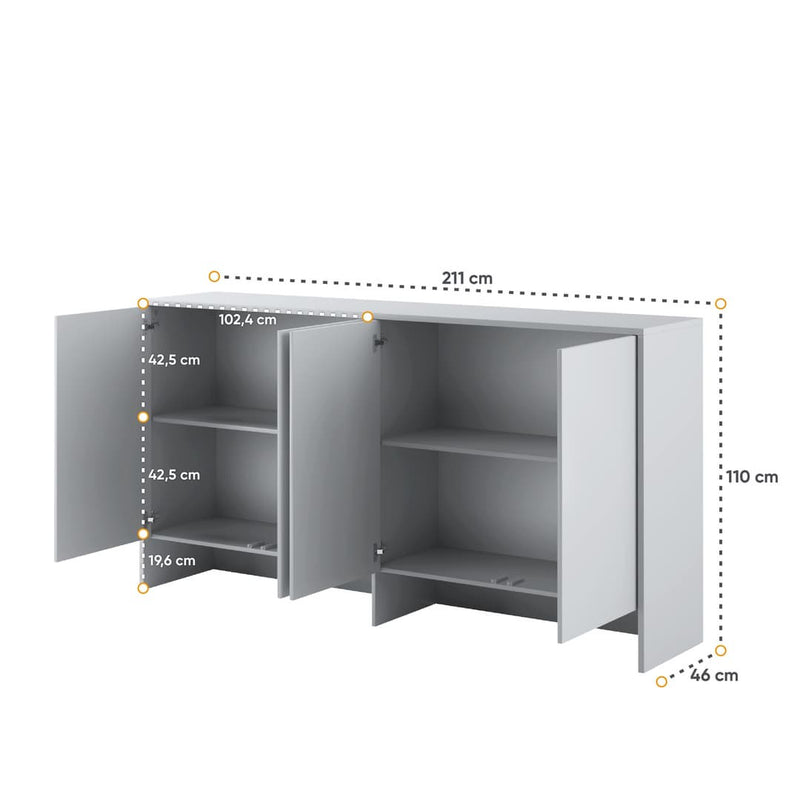 BC-11 Over Bed Unit for Horizontal Wall Bed Concept 90cm