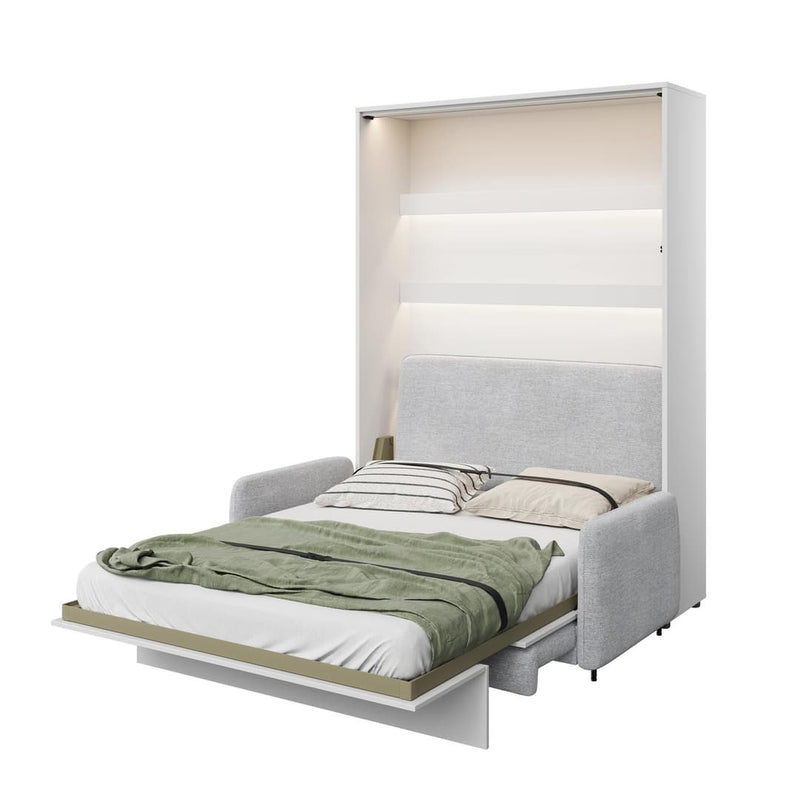 BC-16 Optional Headboard For BC-01 Vertical Wall Bed Concept 140cm [Grey] - White Background