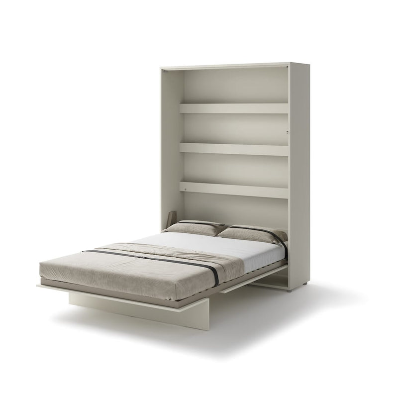 BC-01 Vertical Wall Bed Concept 140cm With Storage Cabinets and LED
