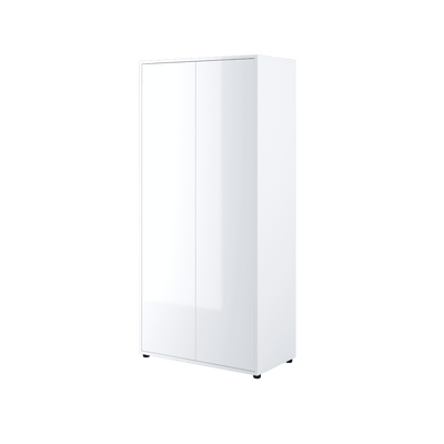 Bed Concept BC-20 Hinged Door Wardrobe 101cm [White Gloss] - Front Image