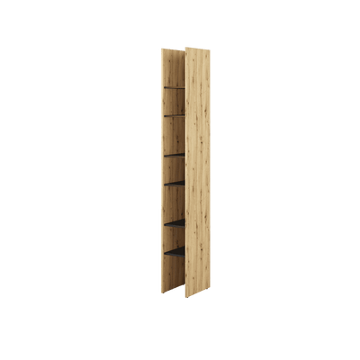 Bed Concept BC-24 Bookcase 27cm [Oak] - Front Image