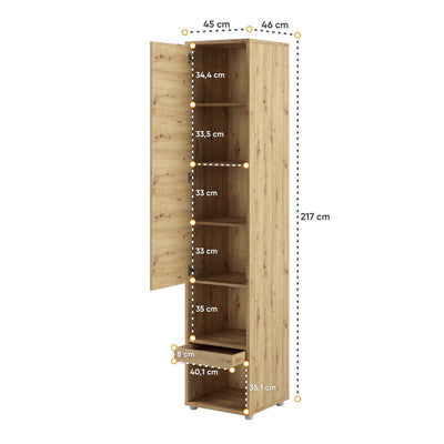 BC-07 Tall Storage Cabinet for Vertical Wall Bed Concept