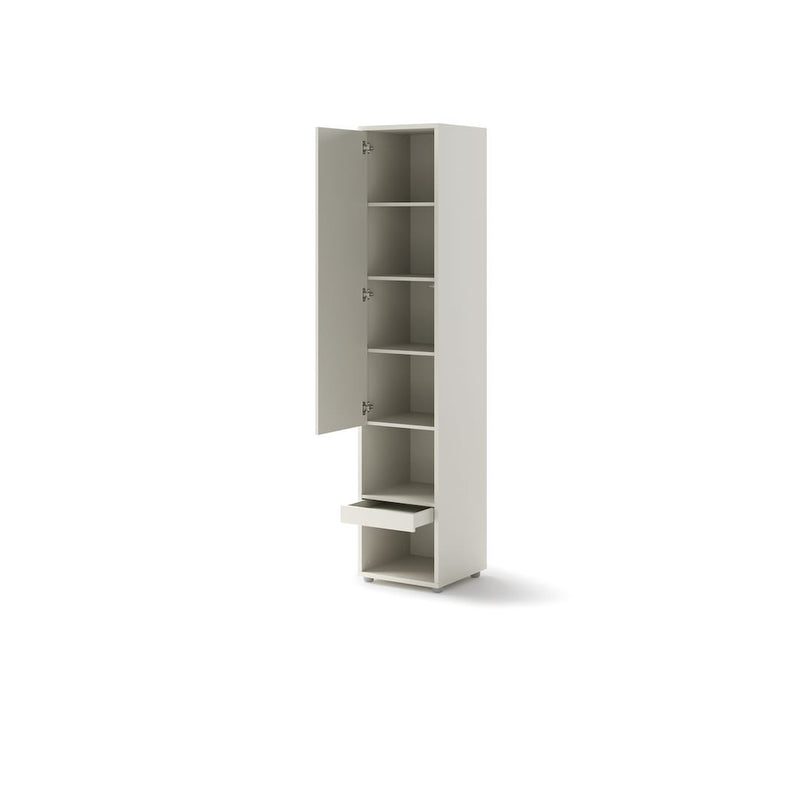BC-01 Vertical Wall Bed Concept 140cm With Storage Cabinets and LED