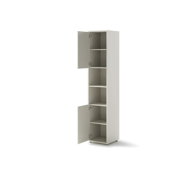 BC-01 Vertical Wall Bed Concept 140cm With Storage Cabinets and LED